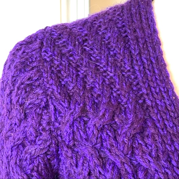 Vintage RAFIQUE 100% Wool V-Neck Woven Cardigan Sweater—SZ. Small - Picture 15 of 15